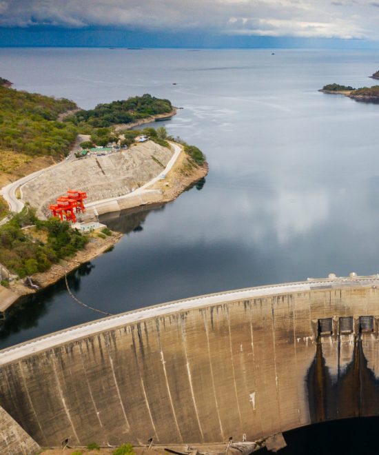 Viewing Lake Kariba from the sky